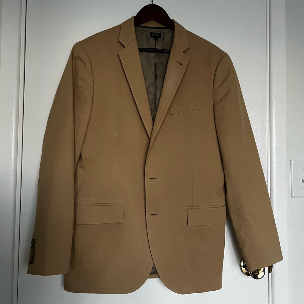 J Crew Ludlow Suit Jacket in Cotton from Larusmiani Italian fabric mill